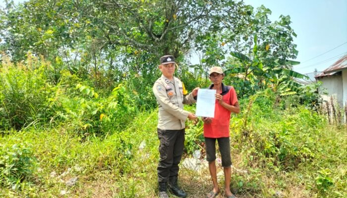 KAPOLSEK INGATKAN WARGA MESAT SENI : JANGAN BAKAR LAHAN, SEKALI API LEPAS BISA BAWA PETAKA