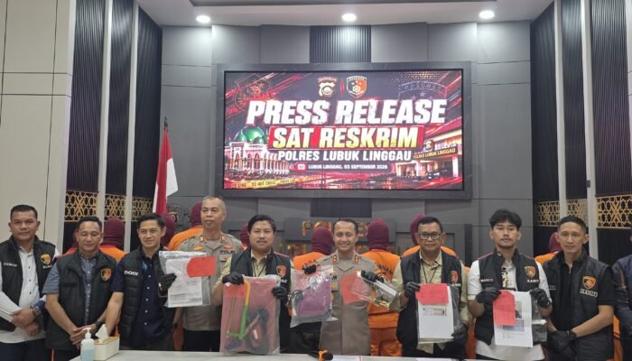 SEBULAN, POLRES LUBUK LINGGAU BONGKAR BERAGAM KEJAHATAN: CURAS 20 TKP, BANK BRI RUGI Rp2,14 MILIAR