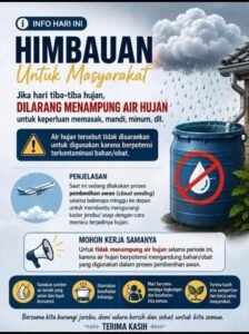 HEBOH POSTER LARANGAN TAMPUNG AIR HUJAN, BMKG TEGASKAN HOAKS! ADA OMC, TAPI BUKAN BERARTI AIR HUJAN BERACUN