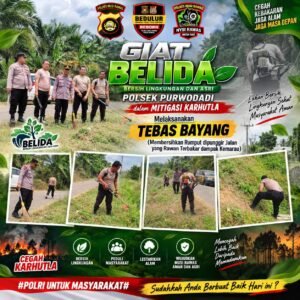 Tekan Risiko Karhutla, Polsek Purwodadi Gencarkan Program Belida dan Tebas Bayang di Jalur Rawan
