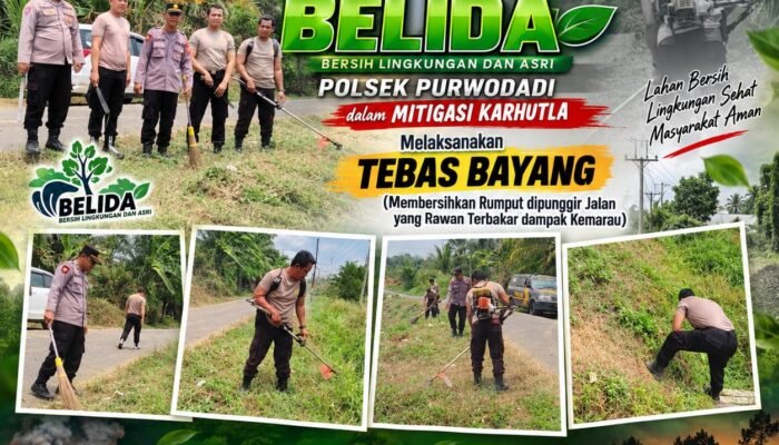 Tekan Risiko Karhutla, Polsek Purwodadi Gencarkan Program Belida dan Tebas Bayang di Jalur Rawan