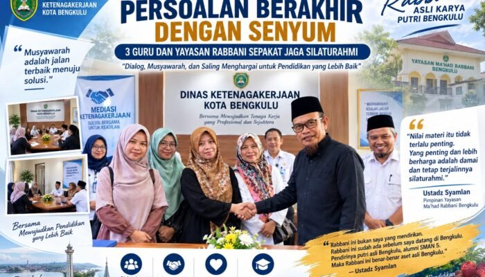 Ruang Mediasi Berakhir Senyum, Persoalan 3 Guru dan Yayasan Rabbani Berakhir Damai